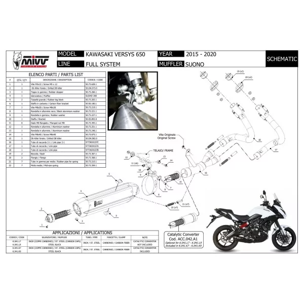 Mivv Suono Kawasaki Versys 650