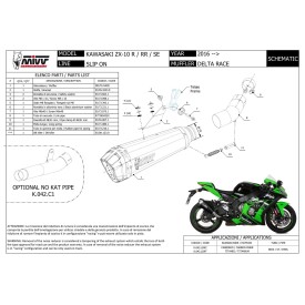 Mivv DELTA RACE Carbonio Kawasaki ZX-10 R / RR / SE K.042.LDRC