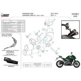 Mivv Double Gun Black Kawasaki Z900 K.045.LDGB
