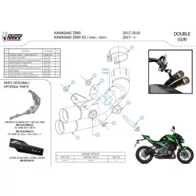 Mivv Double Gun Black Kawasaki Z900