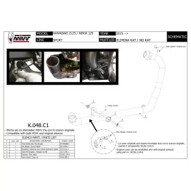 Mivv Decatalizzatore No Kat Kawasaki Z 125
