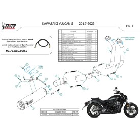 Mivv Komplette Sport-Auspuffanlage Schwarz Kawasaki VULCAN S K.060.SH1BAN