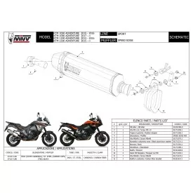 Mivv SPEED EDGE Edelstahl Ktm 1050 ADVENTURE KT.017.LRX