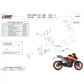 Mivv X-M1 Black KTM Duke 125