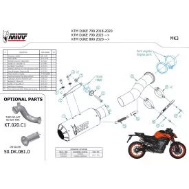 Mivv MK3 Nero Ktm 790 DUKE KT.020.SM3B