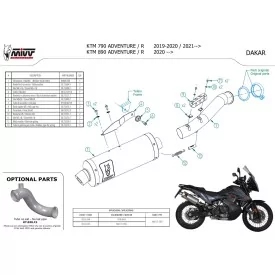 Mivv DAKAR Nero Ktm 790 ADVENTURE / R KT.021.LEKB
