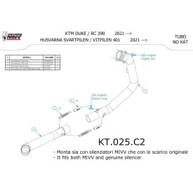 Mivv Decatalizzatore No Kat Ktm 390 DUKE KT.025.C2