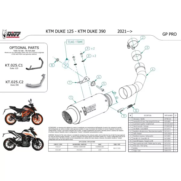 Mivv GPpro Negro Ktm 390 DUKE
