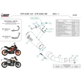 Mivv X-M1 Nero Ktm 125 DUKE KT.025.LC4B
