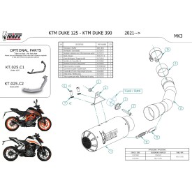 Mivv MK3 Nero Ktm 390 DUKE KT.025.SM3B