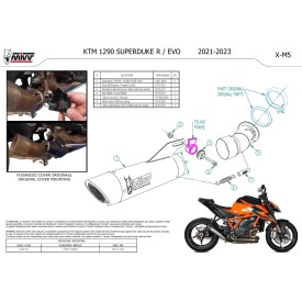 Mivv X-M5 Titanio Ktm 1290 SUPERDUKE R / EVO KT.026.LC5T