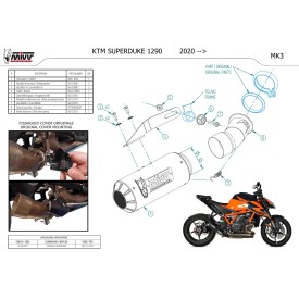 Mivv MK3 Carbone Ktm 1290 SUPERDUKE R / EVO KT.026.SM3C