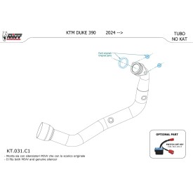 Mivv Tubo Descatalizador Ktm 390 DUKE KT.031.C1