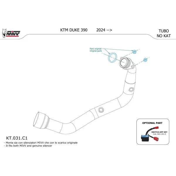 Mivv Tube Décata Ktm 390 DUKE