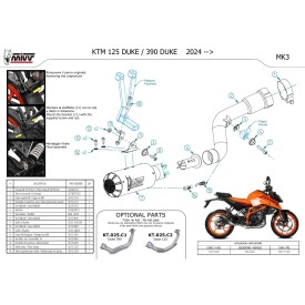 Mivv MK3 Schwarz Ktm 390 DUKE KT.031.SM3B