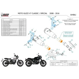 Mivv Ghibli Black Moto Guzzi V7 Classic / V7 II Special M.010.LGB + ACC.033.A2
