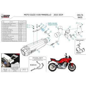 Mivv DELTA RACE Black Moto Guzzi V100 MANDELLO M.015.LDRB