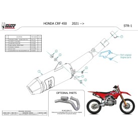 Mivv STR1 Titane Honda CRF 450 R M.HO.034.S4C