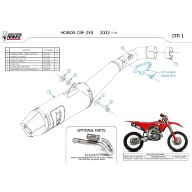 Mivv STR1 Titanio Honda CRF 250 R M.HO.035.S4C