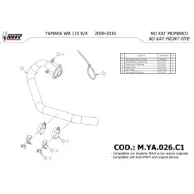 Mivv Supresor Catalizador Yamaha YZ WR 125 R/X