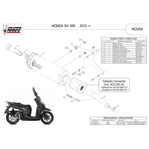 Mivv Mover Honda SH 300