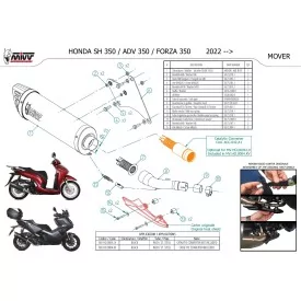Mivv MOVER Schwarz Honda ADV 350 MV.HO.0004.LV + ACC.042.A1