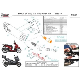 Mivv MOVER Nero Honda SH 350 MV.HO.0004.LV + ACC.042.A1