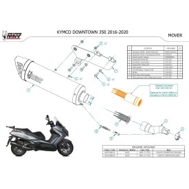 Mivv MOVER Black Kymco DOWNTOWN 350 MV.KY.0004.LV + ACC.042.A1