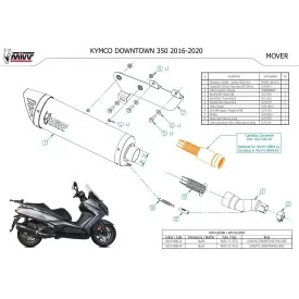 Mivv MOVER Black Kymco DOWNTOWN 350 MV.KY.0004.LV + ACC.042.A1