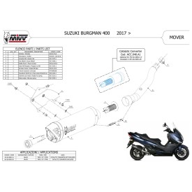 Mivv MOVER Nero Suzuki BURGMAN 400 MV.SU.0001.LV + ACC.046.A1