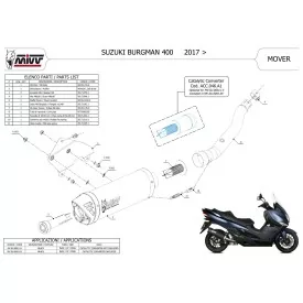 Mivv MOVER Nero Suzuki BURGMAN 400 MV.SU.0001.LV + ACC.046.A1