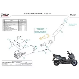 Mivv MOVER Negro Suzuki BURGMAN 400 MV.SU.0002.LV + ACC.044.A1