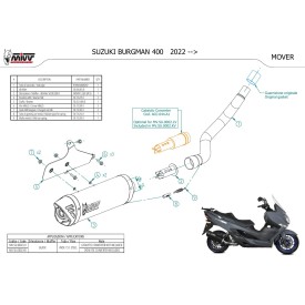 Mivv MOVER Black Suzuki BURGMAN 400 MV.SU.0002.LV + ACC.044.A1