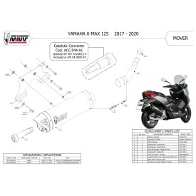 Mivv MOVER Black Yamaha X-MAX 125 MV.YA.0002.LV + ACC.044.A1