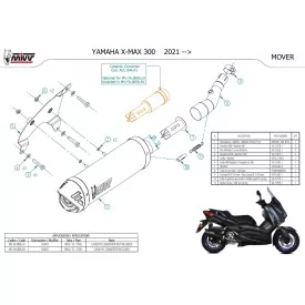 Mivv MOVER Nero Yamaha X-MAX 300
