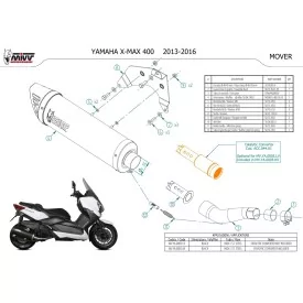 Mivv MOVER Schwarz Yamaha X-MAX 400 MV.YA.0005.LV + ACC.044.A1