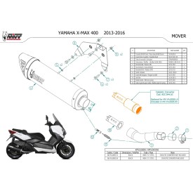 Mivv MOVER Nero Yamaha X-MAX 400 MV.YA.0005.LV + ACC.044.A1