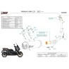 Mivv Komplette Sport-Auspuffanlage Schwarz Yamaha X-MAX 125 MV.YA.0007.LV + ACC.041.A1