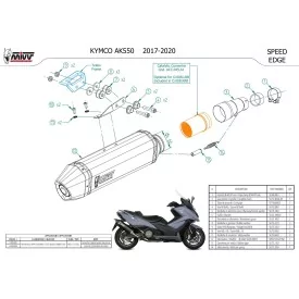 Mivv Speed Edge Black Kymco AK 550