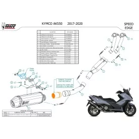 Mivv Speed Edge Black Kymco AK 550