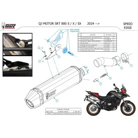 Mivv SPEED EDGE Schwarz QJ Motor SRT 800 S / X / SX QJ.002.LRB