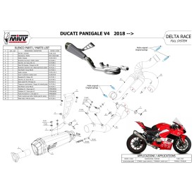 Mivv Sport Exhaust Full System Full Titanium Ducati PANIGALE V4 R.DU.0003.SDRT