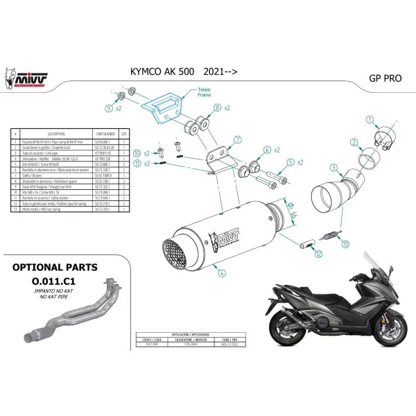 Mivv GPpro Nero Kymco AK550
