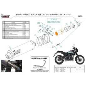 Mivv OVAL Inox Royal Enfield HIMALAYAN RE.001.LX1 + ACC.041.A1