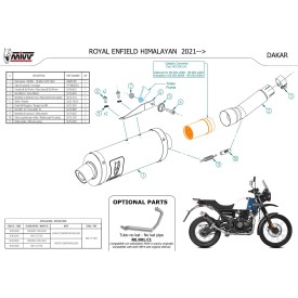 Mivv DAKAR Noir Royal Enfield HIMALAYAN RE.003.LDKB + ACC.041.A1
