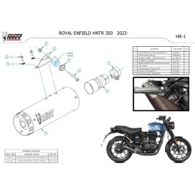 Mivv HR-1 Nero Royal Enfield HNTR 350 RE.005.LH1BA