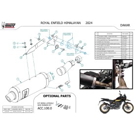 Mivv DAKAR Schwarz Royal Enfield HIMALAYAN RE.006.LDKB