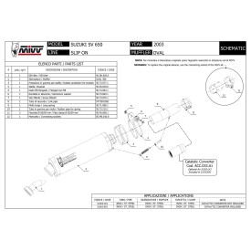 Mivv OVAL Inox Suzuki SV 650 S.010.LX1 + ACC.033.A1