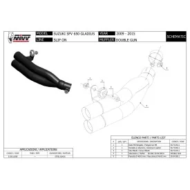 Mivv DOUBLE GUN Noir Suzuki GLADIUS S.035.LDGB