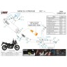 Mivv Komplette Sport-Auspuffanlage Carbon Carbon-Endkappe Suzuki V-STROM 650 S.049.LEC + ACC.046.A1